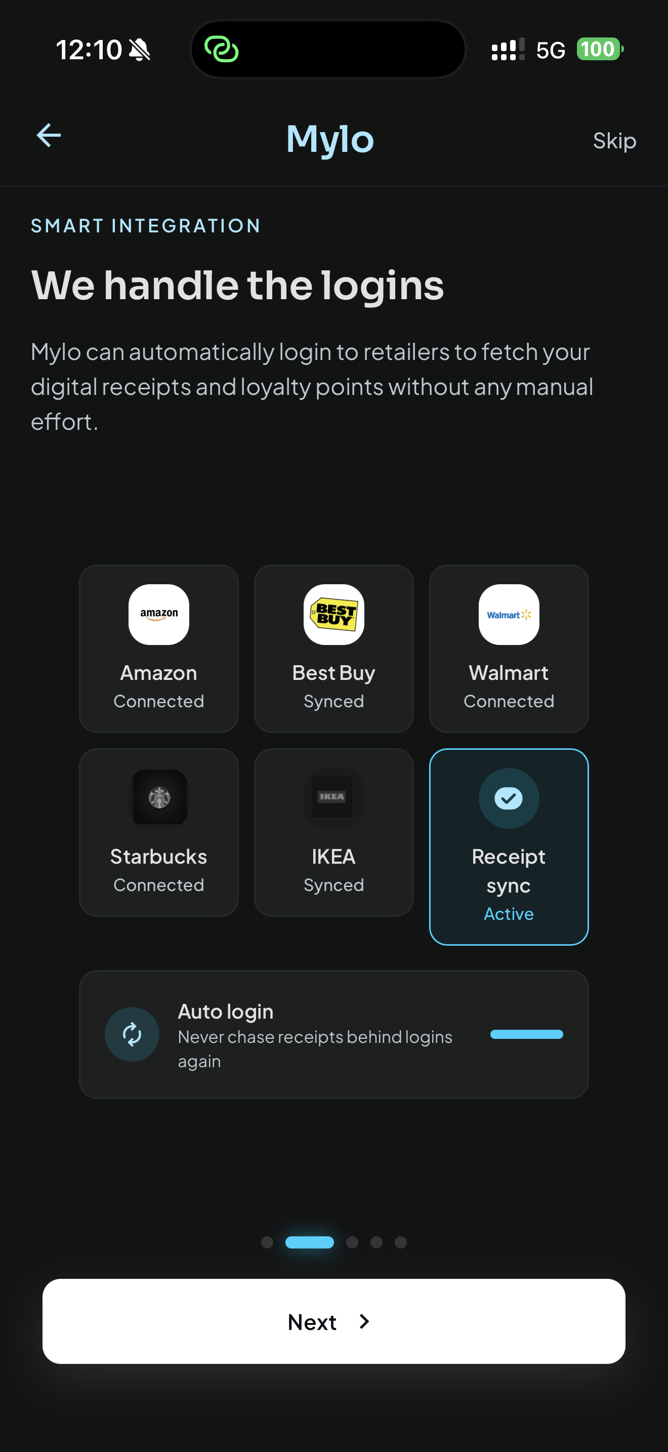 Mylo: we handle the logins