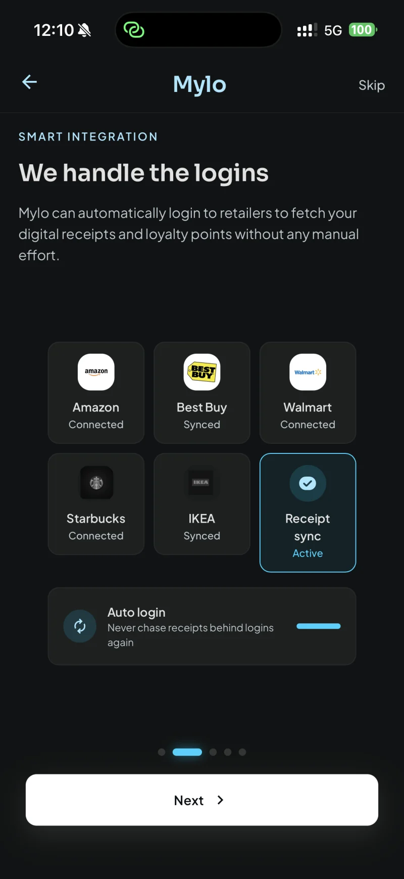 Mylo: we handle the logins