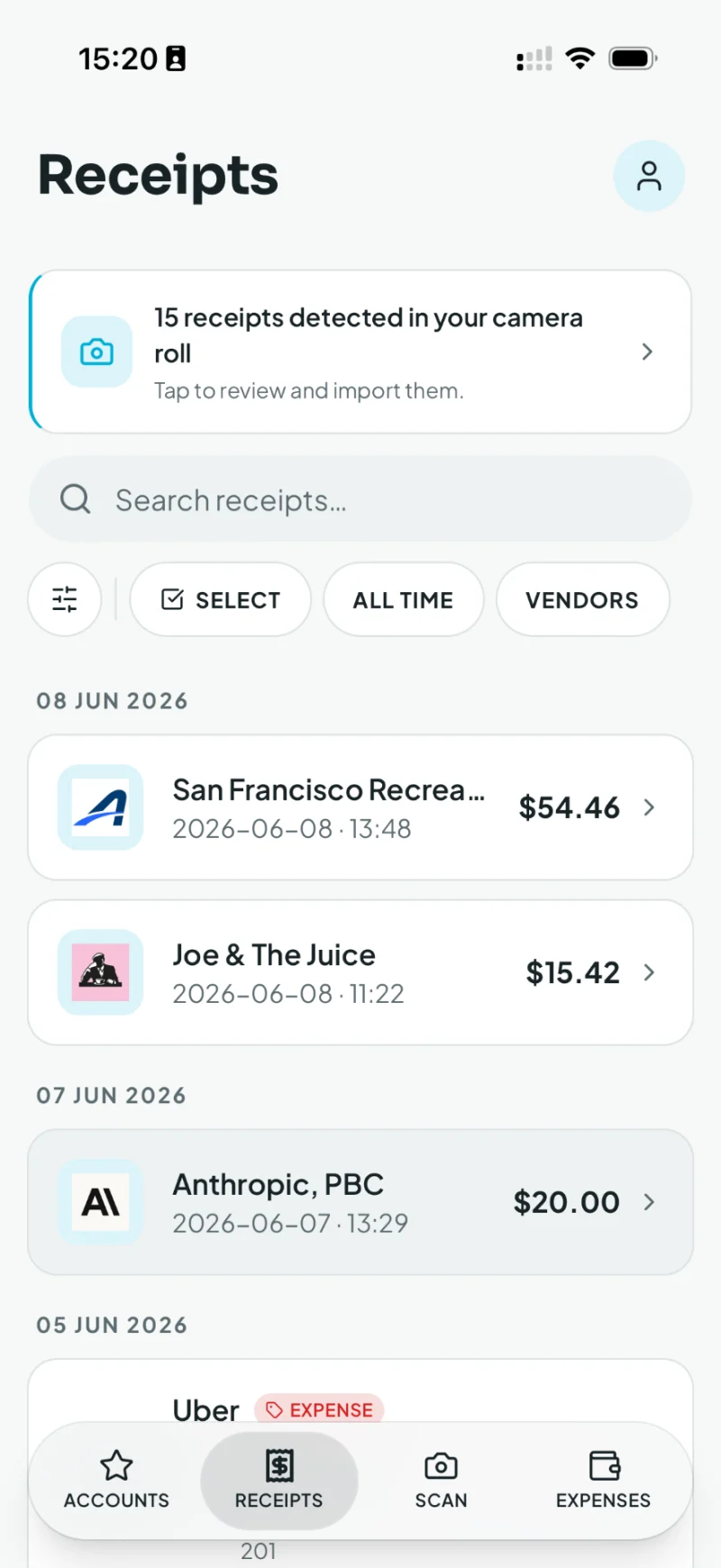 Mylo: receipts, sorted and searchable